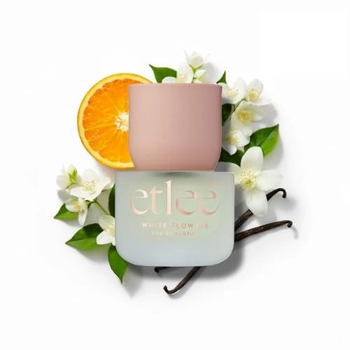 ETLEÉ White Flowers Eau de Parfum 1.01oz, Long Lasting Perfume Inspired by Paradoxe, Oriental Fougere Notes With Vanilla, Amber, Musk, Pear, Citrus Bergamot & Orange, Luxury Fragrance for Women & Men