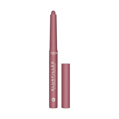 L'Oreal Paris Blurfiller Lip Liner, Lightweight, Buildable, and Sculpting Lip Pencil, Line, Define, and Contour for Fuller-Looking Lips, Worth It Medium, 0.21 oz