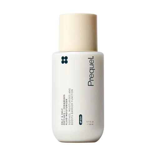 Prequel Skin Half and Half Fluid Moisturizer Face Cream. Lightweight Ceramide Peptide Lotion for All Skin Types, including Dry and Sensitive. Hydrating Facial Cream for Women and Men