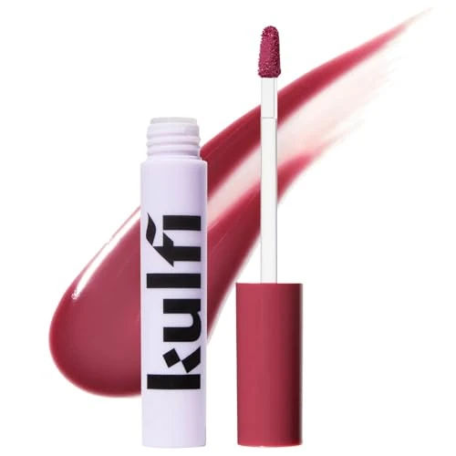 Kulfi Lassi Lips Staining Lip Oil, Long-Lasting Moisturizing Lip Oil with High Shine Glossy Finish Lip Stain (First Sari - berry)