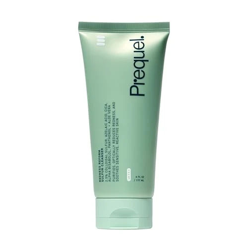 Prequel Skin Redness Reform Sulfur Cleanser – Calming Face Wash for Redness & Discomfort – Foaming Formula with Soothing Azelaic Acid & Colloidal Sulfur – Dermatologist-Developed Skincare – 6oz