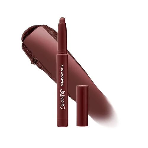 ColourPop Shadow Stix - Cream Eyeshadow Stick with Long-Lasting Color - Multi-Use Cream Makeup with a Built-In Sharpener & Precise Tip for Easy Application - Plum Tart (0.05 oz)