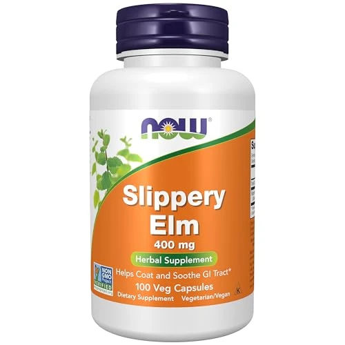 Now Foods Slippery Elm, 100 Caps 400 mg