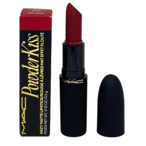 M·A·C Cosmetics Powder Kiss Hazy Matte Lipstick 910 Twenty-Fun (hot pink)