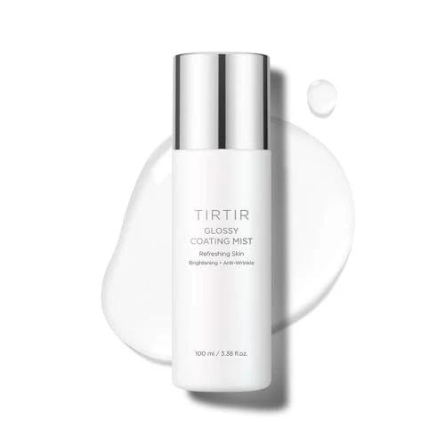 TIRTIR Glossy Coating Mist 3.38 fl. oz, Illuminating Polyglutamic Acid Face Mist for Fresh, Glowing