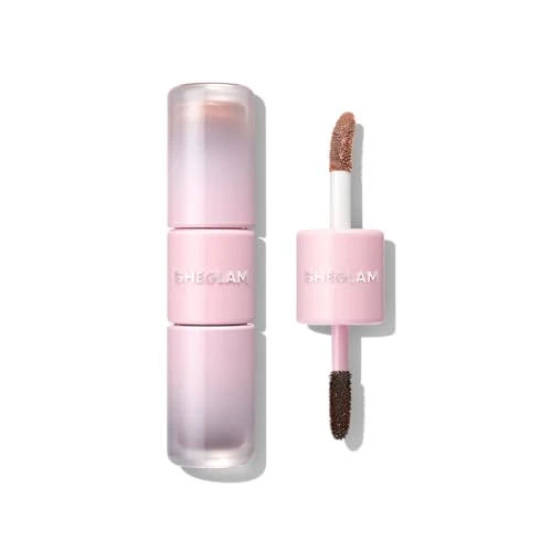 SHEGLAM Line to Shine Peel-Off Lip Stain & Gloss Duo Long Lasting Transfer-proof Lip Liner-514 Brown Butter