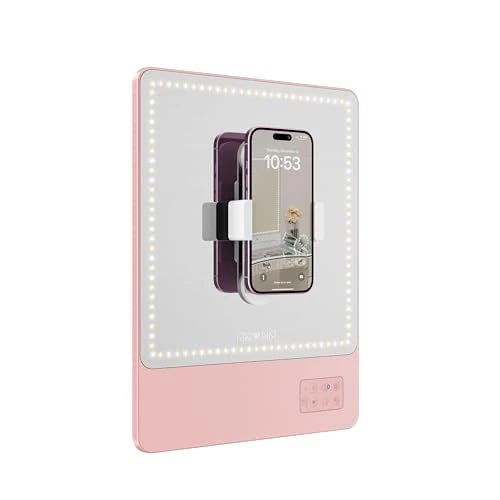 Riki Skinny Duo Lighted Mirror - Travel Makeup Mirror with Lights and 5X Magnification | Portable Mirror with Lights for Beauty On-the-Go