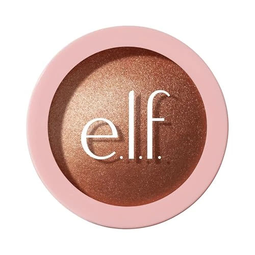 e.l.f. Halo Glow Silky Powder Highlighter, Long-Lasting Luminous Face Finish, Cake-Resistant With Micro-Shimmer, Vegan & Cruelty-Free, Coppertunist