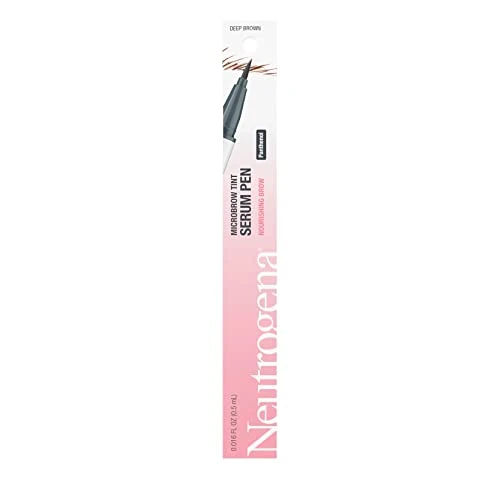 Neutrogena Microbrow Tint Serum Pen, Precision Tipped Tinted Eyebrow Pen with Panthenol to Nourish & Condition Brows, Helps Create Fuller, Natural-Looking Brows, Deep Brown, 0.016 Fl. Oz