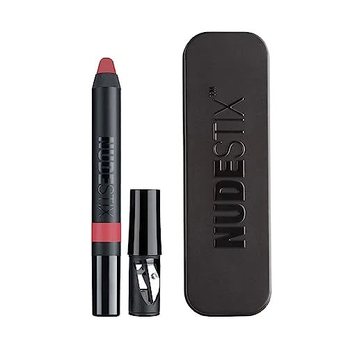 Nudestix Magnetic Matte Lip Color – 3-in-1 Long-Wear Lipstick, Lip Liner & Lip Stain Pencil | Kiss-Proof, Transfer-Proof, Lightweight Matte Formula | Clean, Cruelty-Free Lip Makeup, Shade: Saint