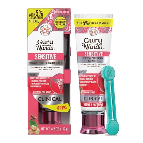 GuruNanda Hydroxyapatite Toothpaste for Sensitivity, Fluoride Free, 4.2oz