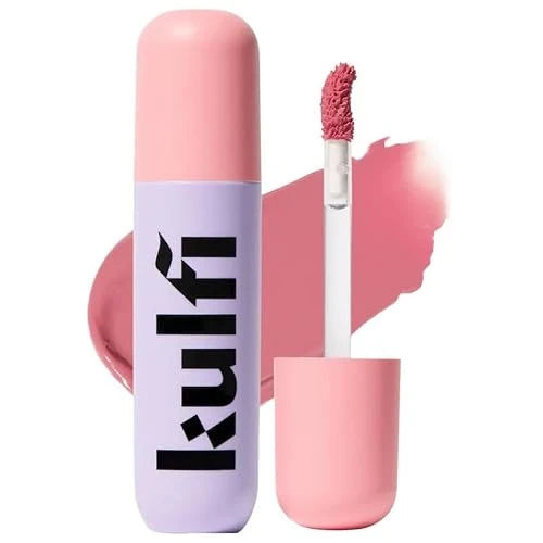 Kulfi Lassi Lips Moisturizing Matte Blur Lip Stain | Color: Noon Chai - dusty pink | Soft-Focus Finish, Transfer-Proof, Long-Wearing, Vegan, 0.14 oz / 4 mL