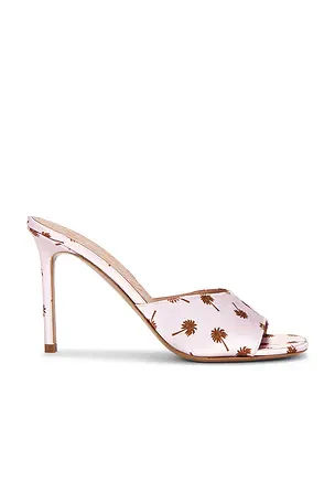Pink Heeled Mules