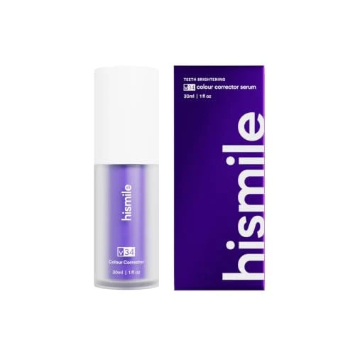 Hismile v34 Colour Corrector, Tooth Stain Concealer, Teeth Whitening Booster, Purple Toothpaste, Color Correcting Technology, V34, Tooth Colour Corrector