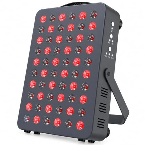Hooga HG300 Red Light Therapy Panel, 660nm Red & 850nm Near-Infrared Light, 60 LEDs, Built-in