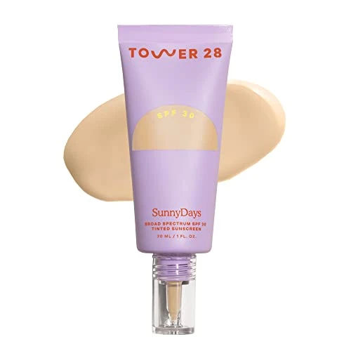 Tower 28 Foundation with SPF 30, SunnyDays Tinted Sunscreen, 15 (1 oz)