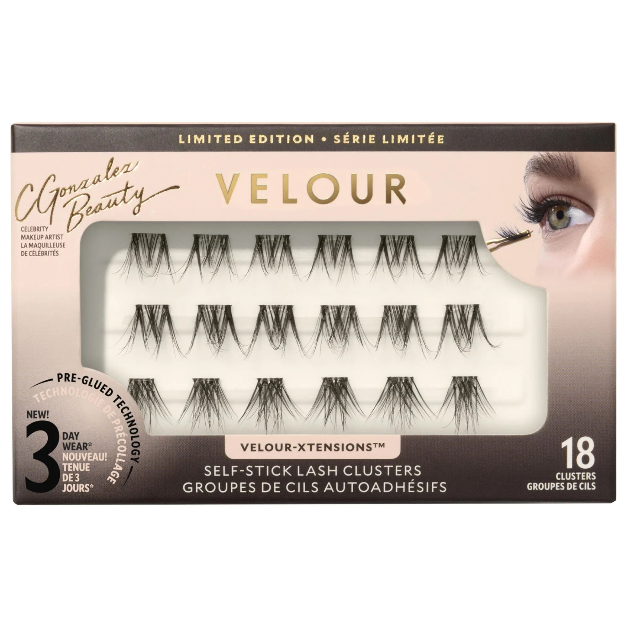 Velour x C Gonzalez Beauty Self-Stick Lash Clusters