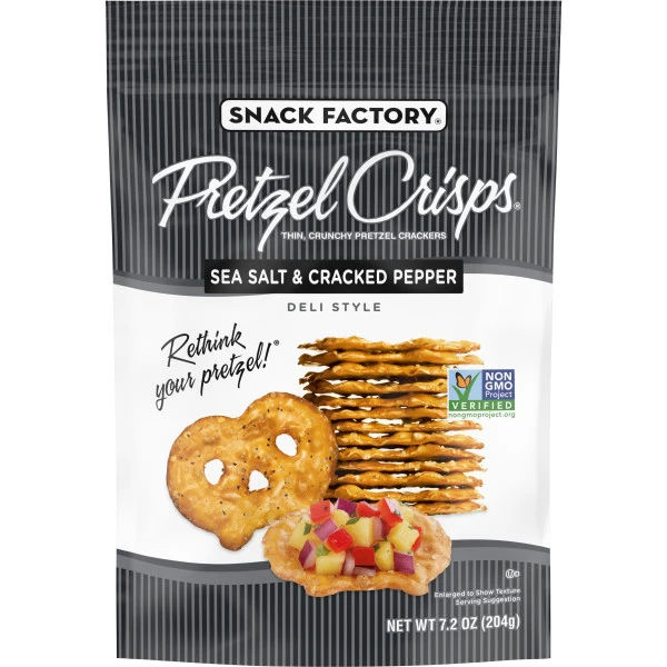 Pretzel Crisps Sea Salt & Cracked Pepper