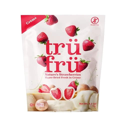 Tru Fru Hyper-Dried Strawberries & Crème, 4.2 Ounce Bag