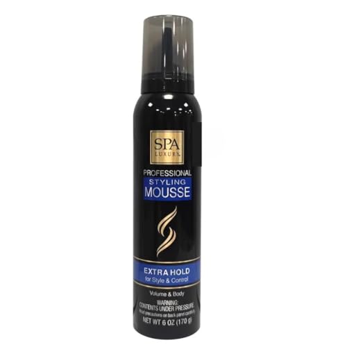 SPA Luxury Professional Styling Mousse, Extra Hold for Style & Control, 6 oz, Volume & Body