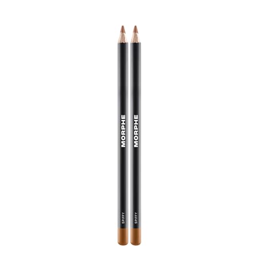 Morphe Color Pencil Bundle - Cream Lip Liner Pencil with a Zero-Tugging Formula - Effortlessly Lines, Defines & Shapes Lips - Spiffy (2 Count)