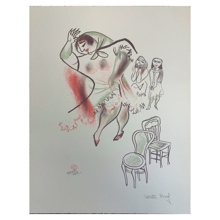 Shtetl Portfolio Plate 09 Untitled (The Mother-in-Law Dancing)