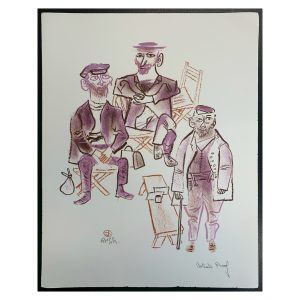 Shtetl Portfolio Plate 18 Untitled (Kibbitzers)