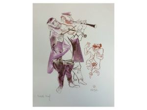 Shtetl Portfolio Plate 19 Untitled (Klezmer Players)