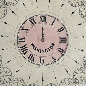 A diagram exhibiting the difference of time between the places shown & Washington