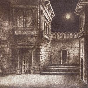 Mid-Century Stage Set Design for Tosca