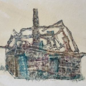 Untitled Monoprint (A Derelict House)