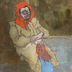 Colored Woman Subway Gouache