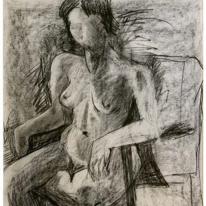 Seated Female Nude (charcoal)
