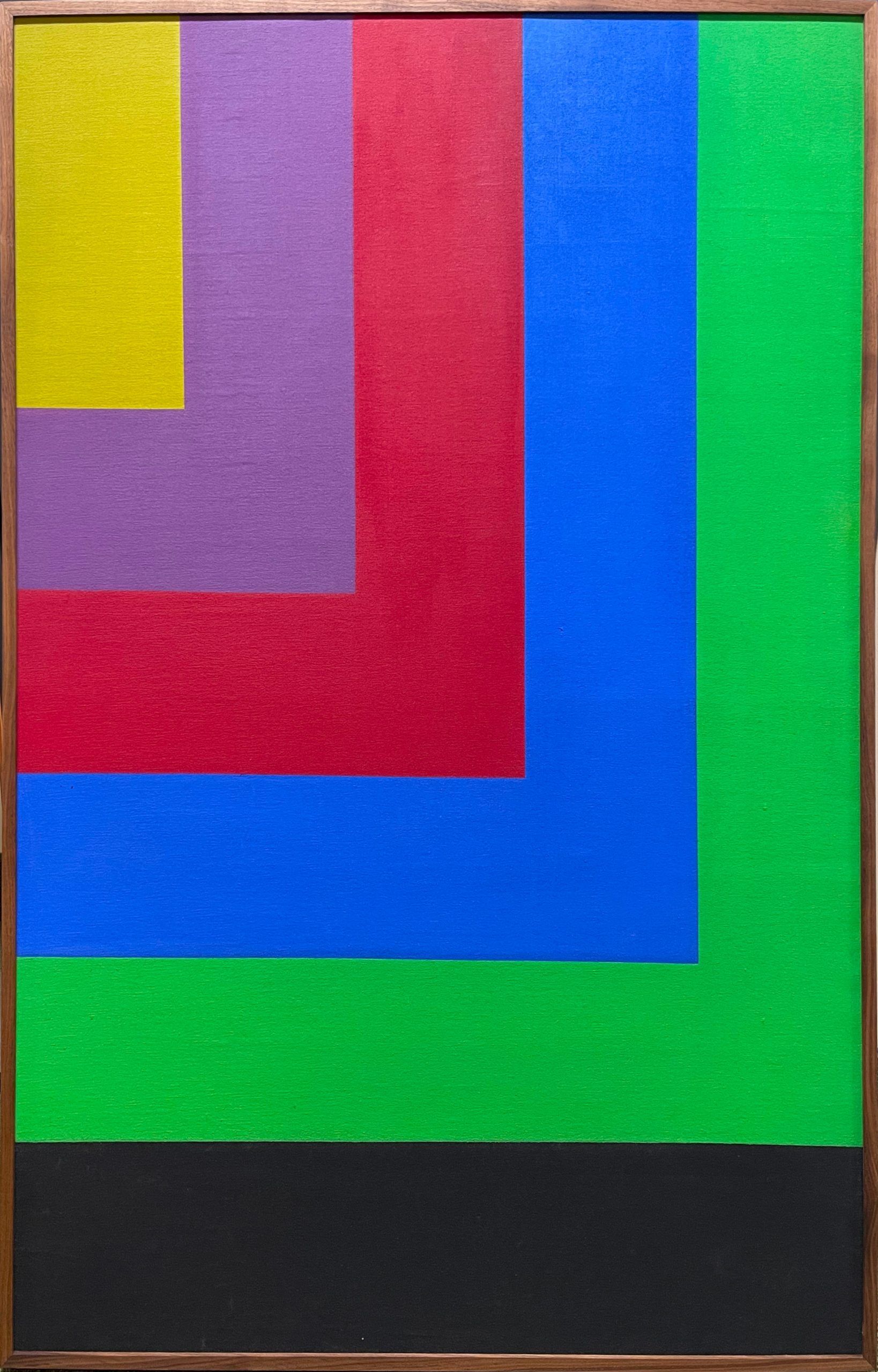 Untitled (Hard-Edged L Form Composition in Green)