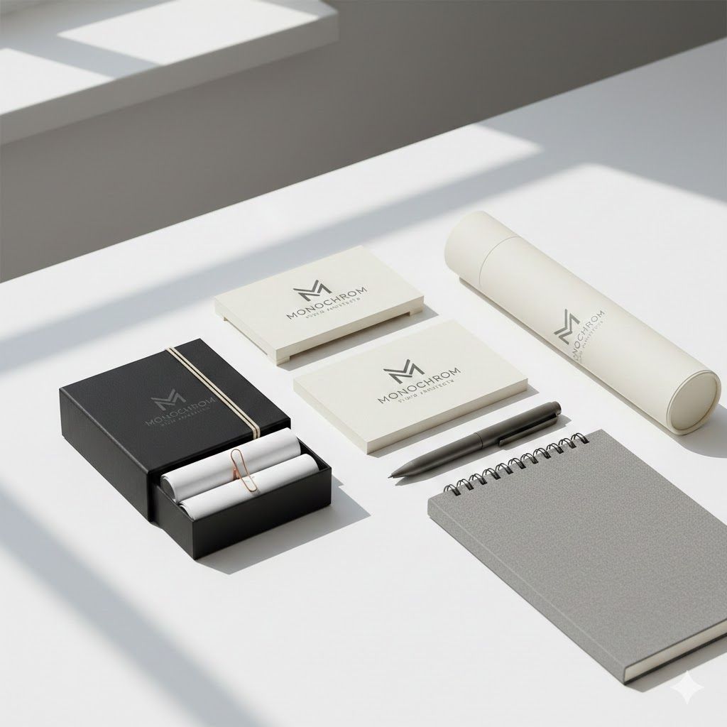 Contoh Desain Identitas Brand Minimalis