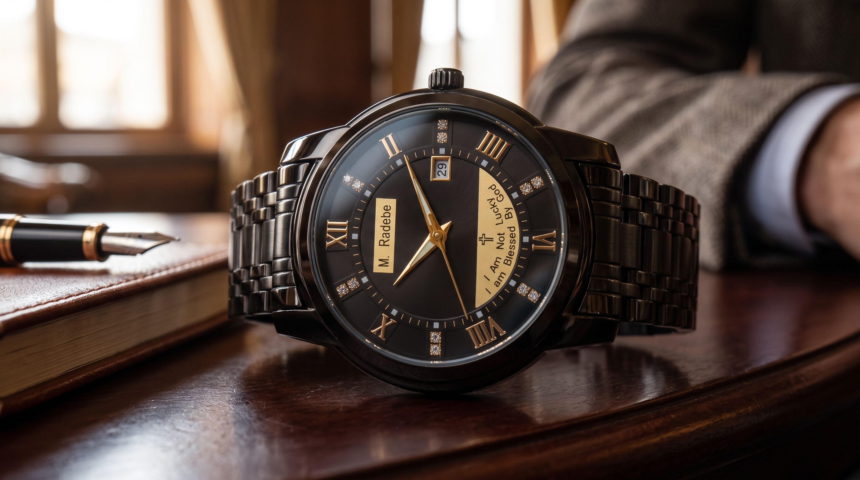 Fngeen calendarquartz black view 2