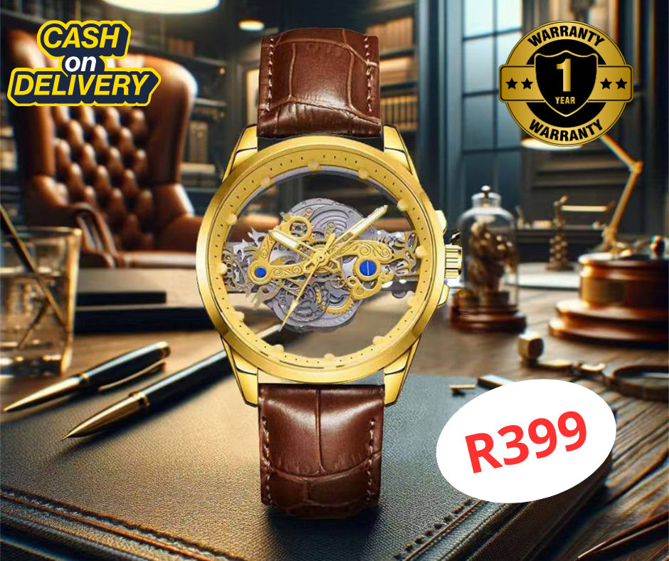 Transparent Look vertical gold Brown strap