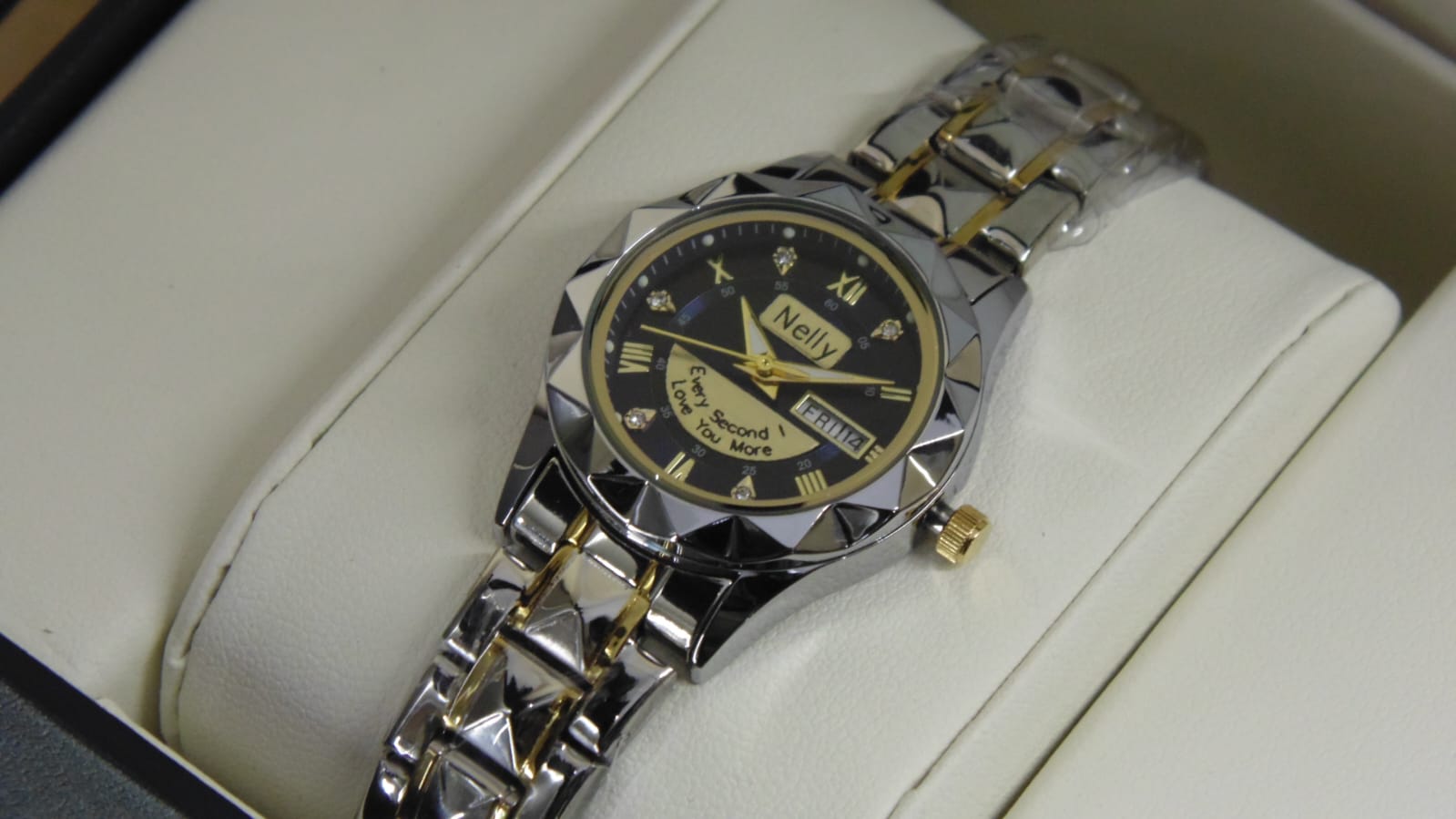 Poedagar Diamond Strap Blue Ladies view 3