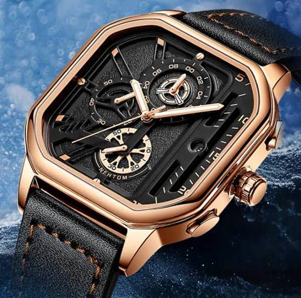 Nektom Square Chronograph (Gold Black) 128