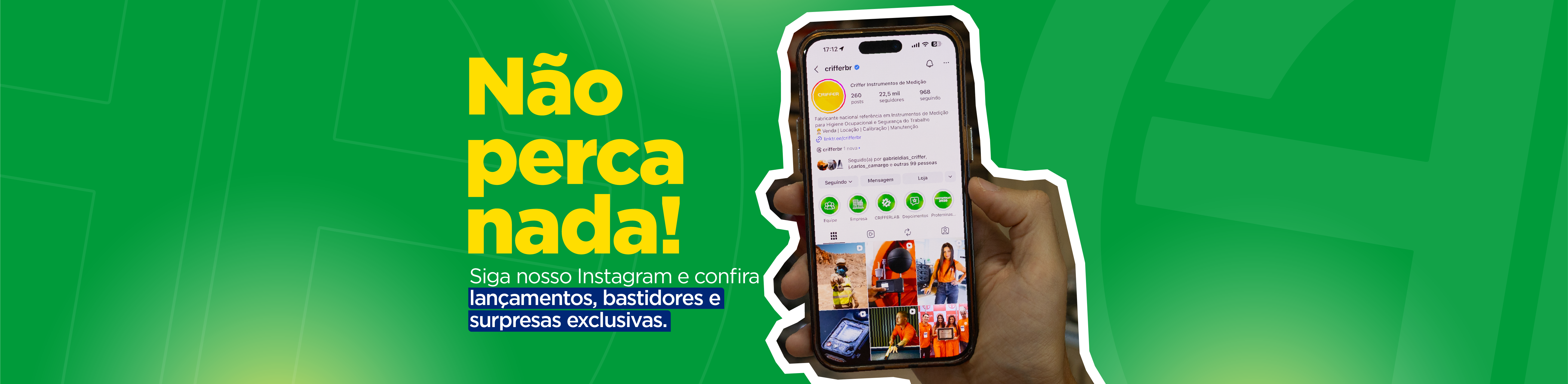 Siga a Criffer no Instagram e confira lan&ccedil;amentos, bastidores e surpresas exclusivas