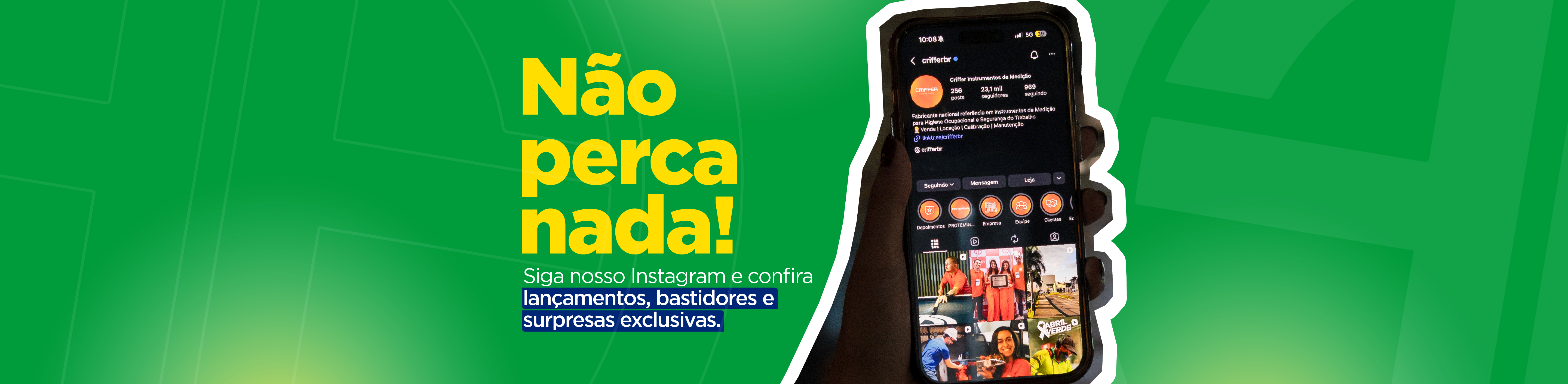 Siga a Criffer no Instagram e confira lan&ccedil;amentos, bastidores e surpresas exclusivas