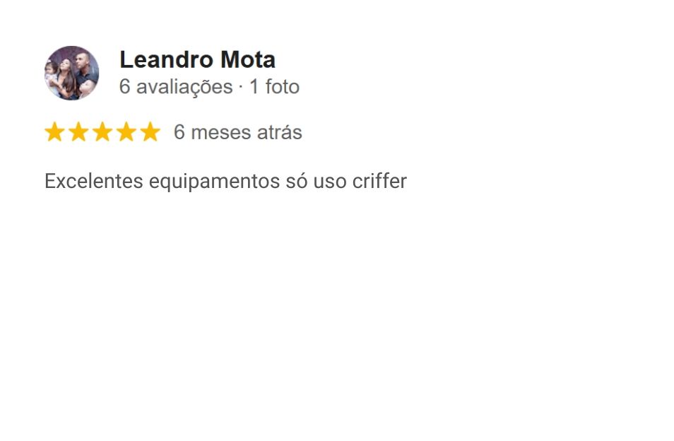 Avalia&ccedil;&atilde;o da Criffer no Google