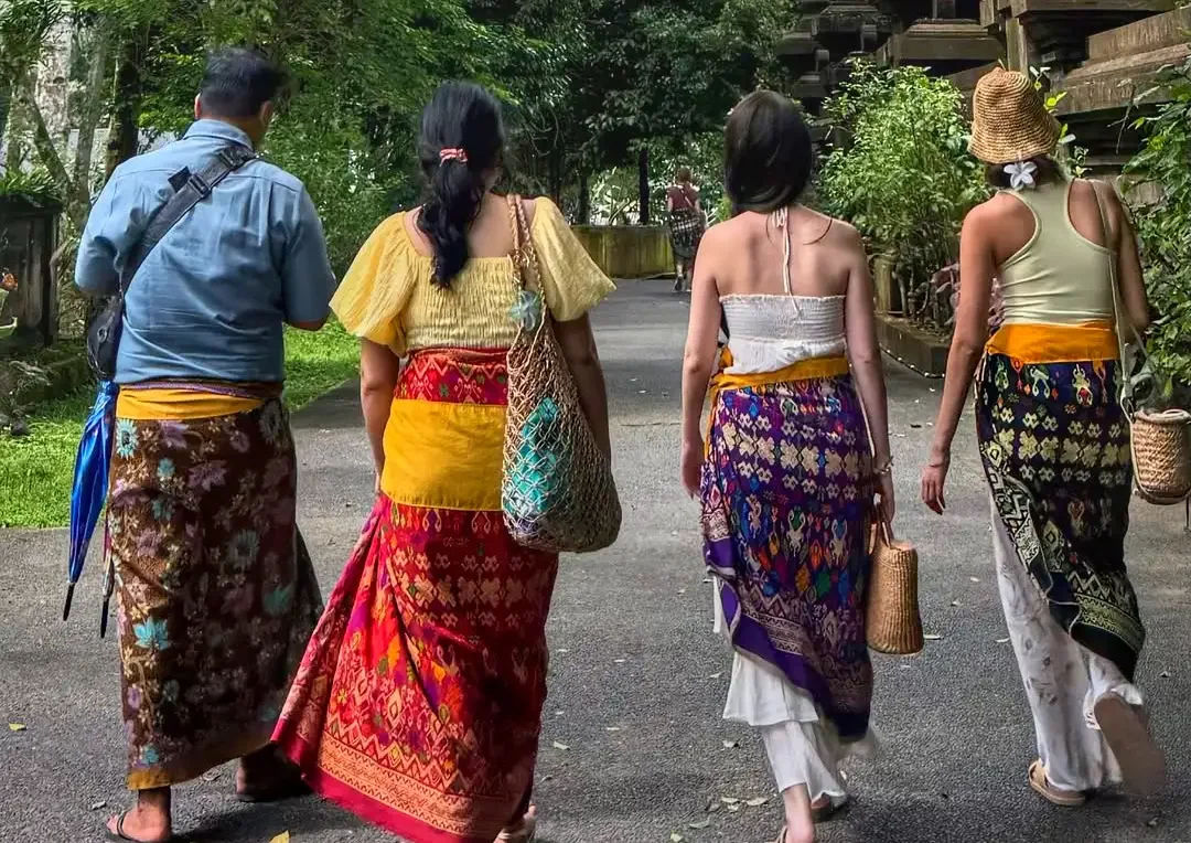 Sarong is a traditional wrap skirt made from Batik fabric