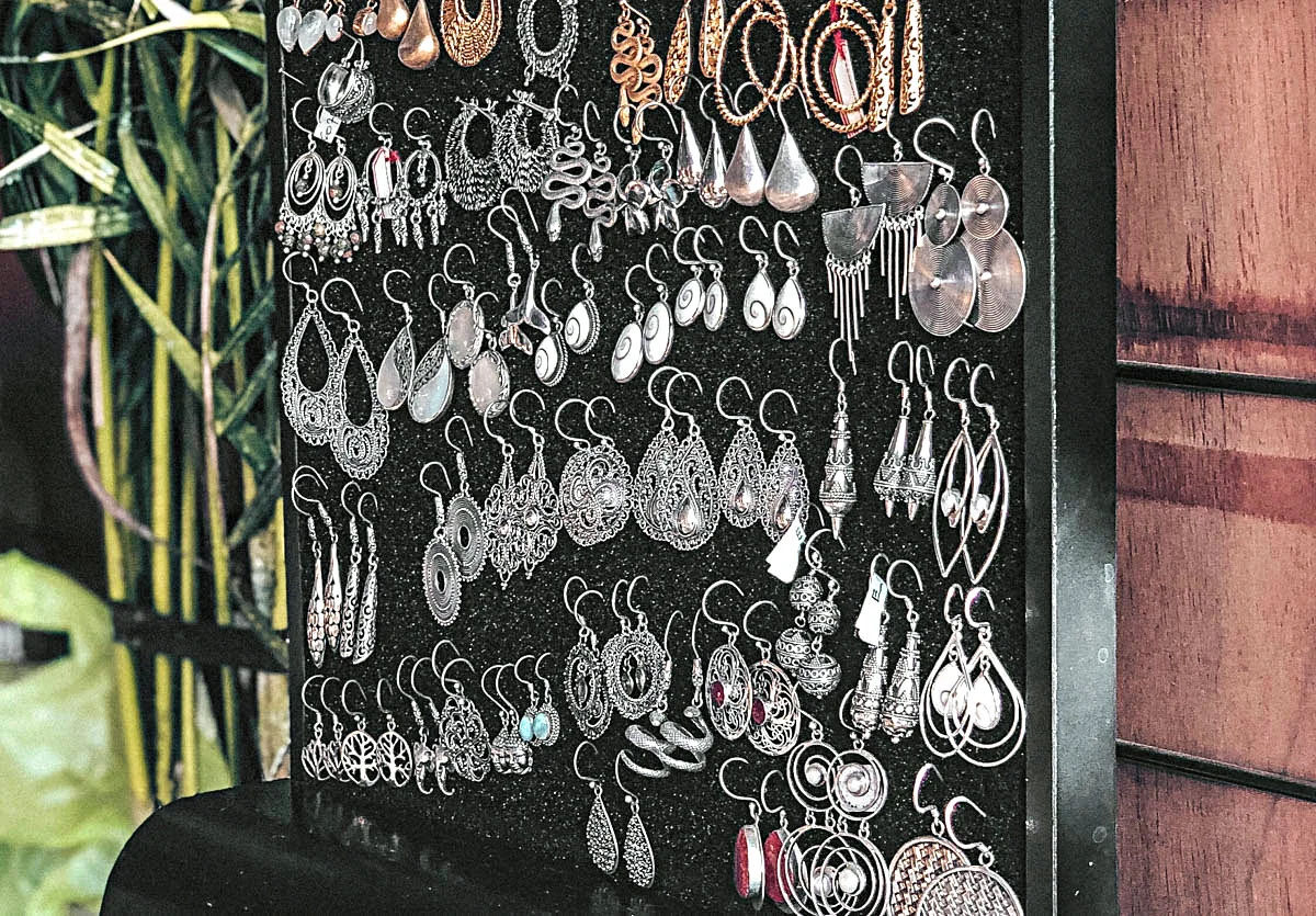Silver jewelry handcrafted by artisans in Celuk Village