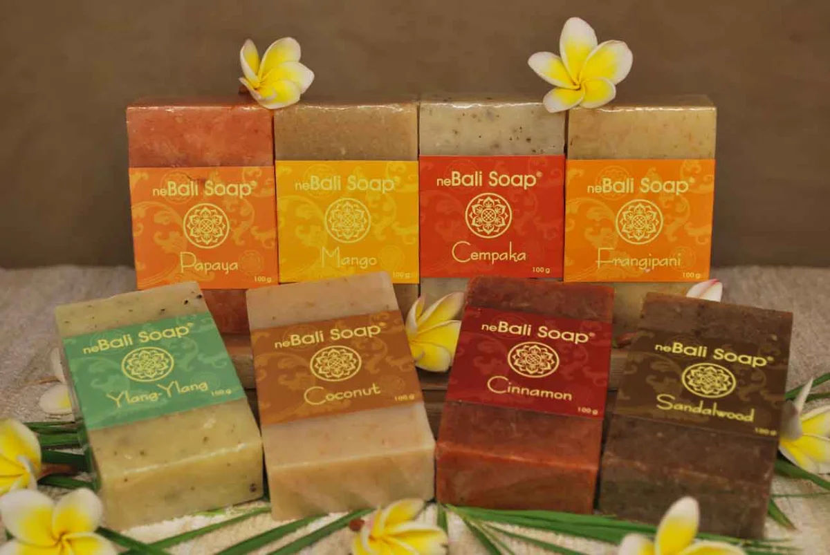 Natural ingredient soap bars in Indonesia