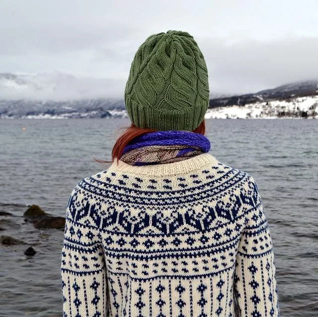 Norwegian wool sweater made from natural sheep wool