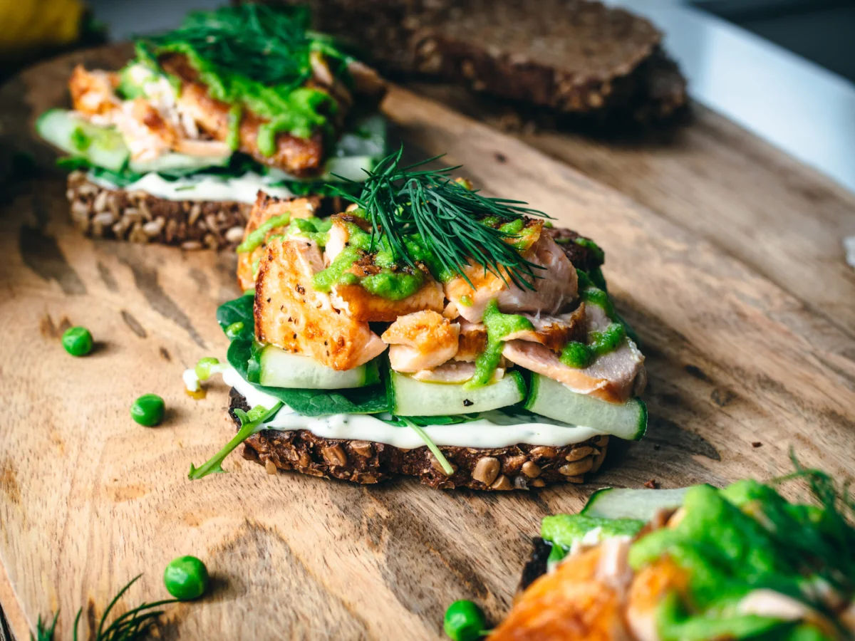 Norwegian bread often prepared as Smørbrød (open-faced sandwich)