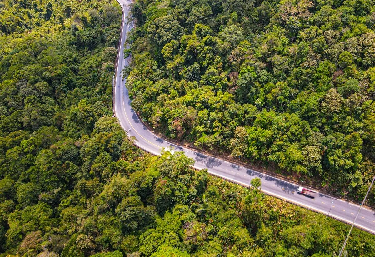 Bao Loc Pass, known for its 108 hairpin turns that challenge backpackers