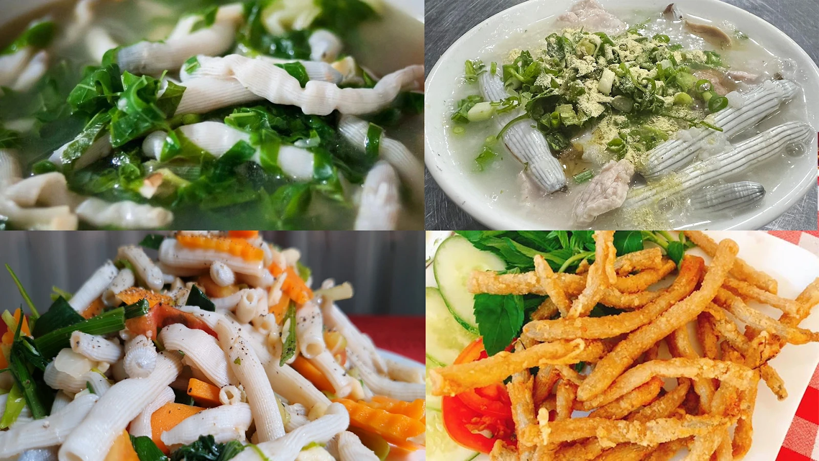 Fresh sipunculus worms prepared as a famous specialty dish of the Quang Ninh coast