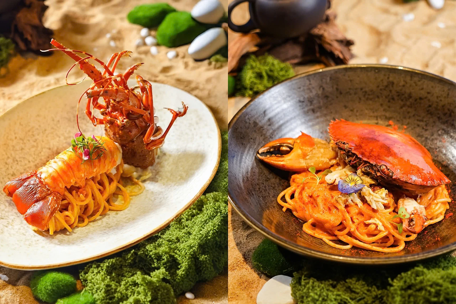 Enjoying seafood dishes served at Hong Hanh Restaurant in Ha Long